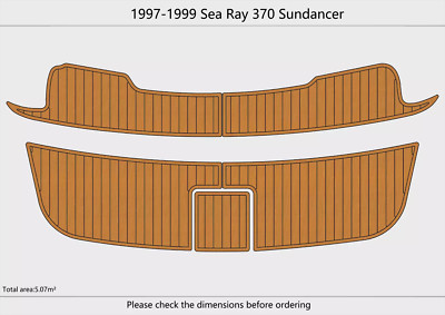 1997-1999 Sea Ray 370 Sundancer Swim Platform Boat EVA Foam Faux Teak Deck Floor