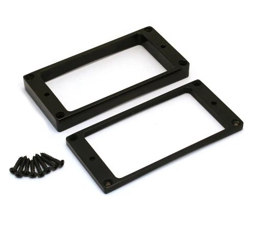 PC-0438-003 Black Metal Archtop Humbucker Pickup Rings For Les Paul Guitar