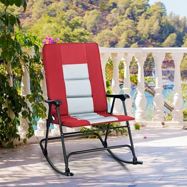 Padded folding cheap rocking chair