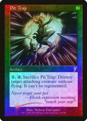 Pit Trap FOIL 7th Edition PLD Artifact Uncommon MAGIC GATHERING CARD ABUGames