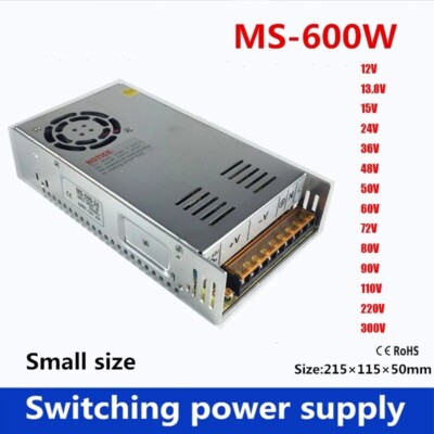 Metal Power Supply Adapter Single Output Switching Voltage AC-DC 12-300V 50HZ
