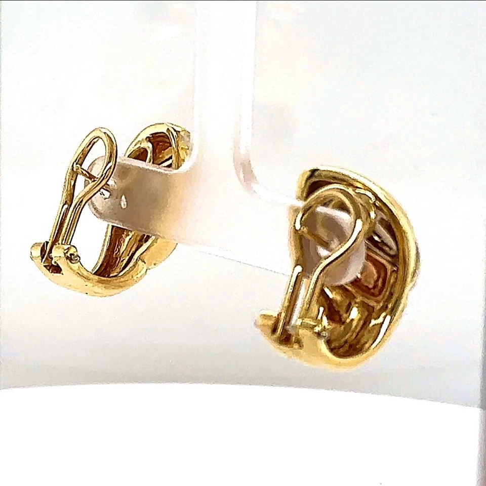 Wempe Ohrringe 18Karat (750) Gold Tricolor Clip-Stecker - Bild 4 von 4