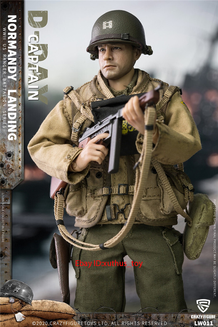In Stock Crazy Figure 1/12 WWII U.S. Rangers On D-Day Captain