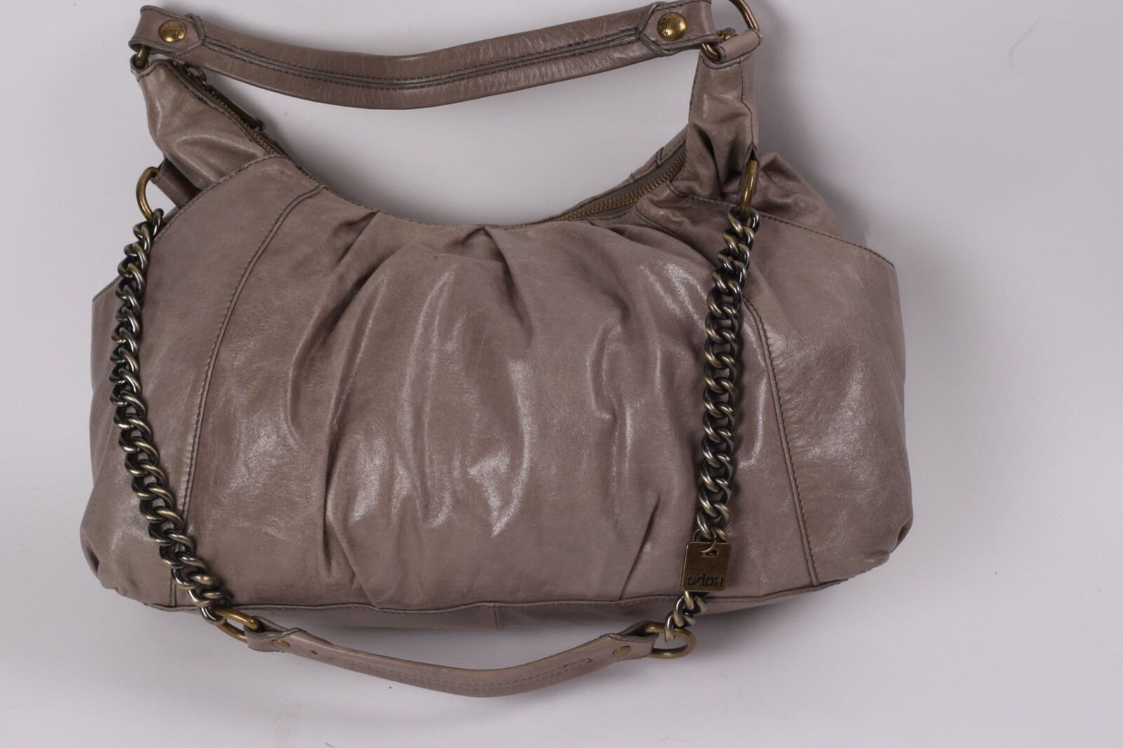 Hobo International Shoulder Bag Taupe Leather Cha… - image 2