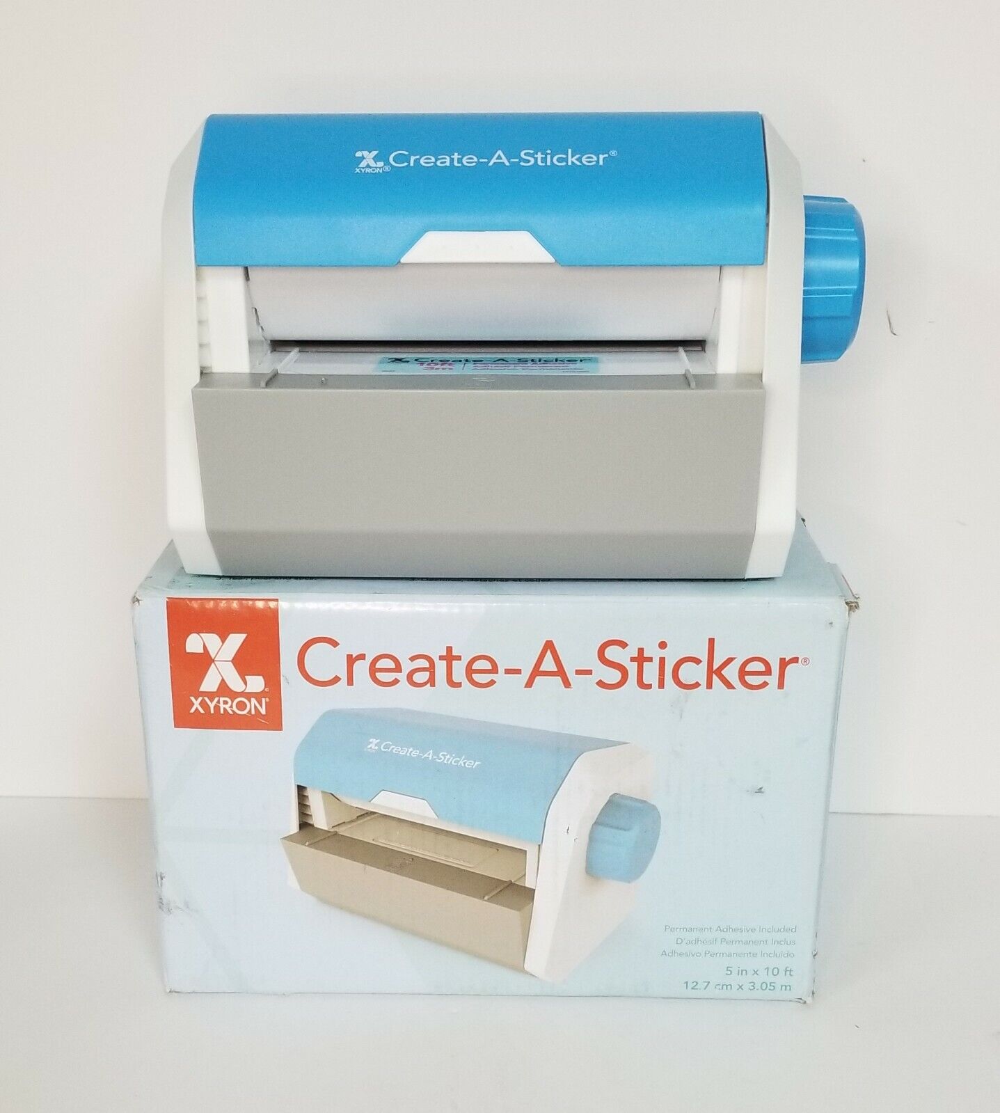  Xyron Create-a-Sticker, máquina de etiquetas y etiquetas de 5  pulgadas para pequeñas empresas y manualidades de bricolaje y recambio de  laminado de doble cara para Creative Station y Creative Statio 