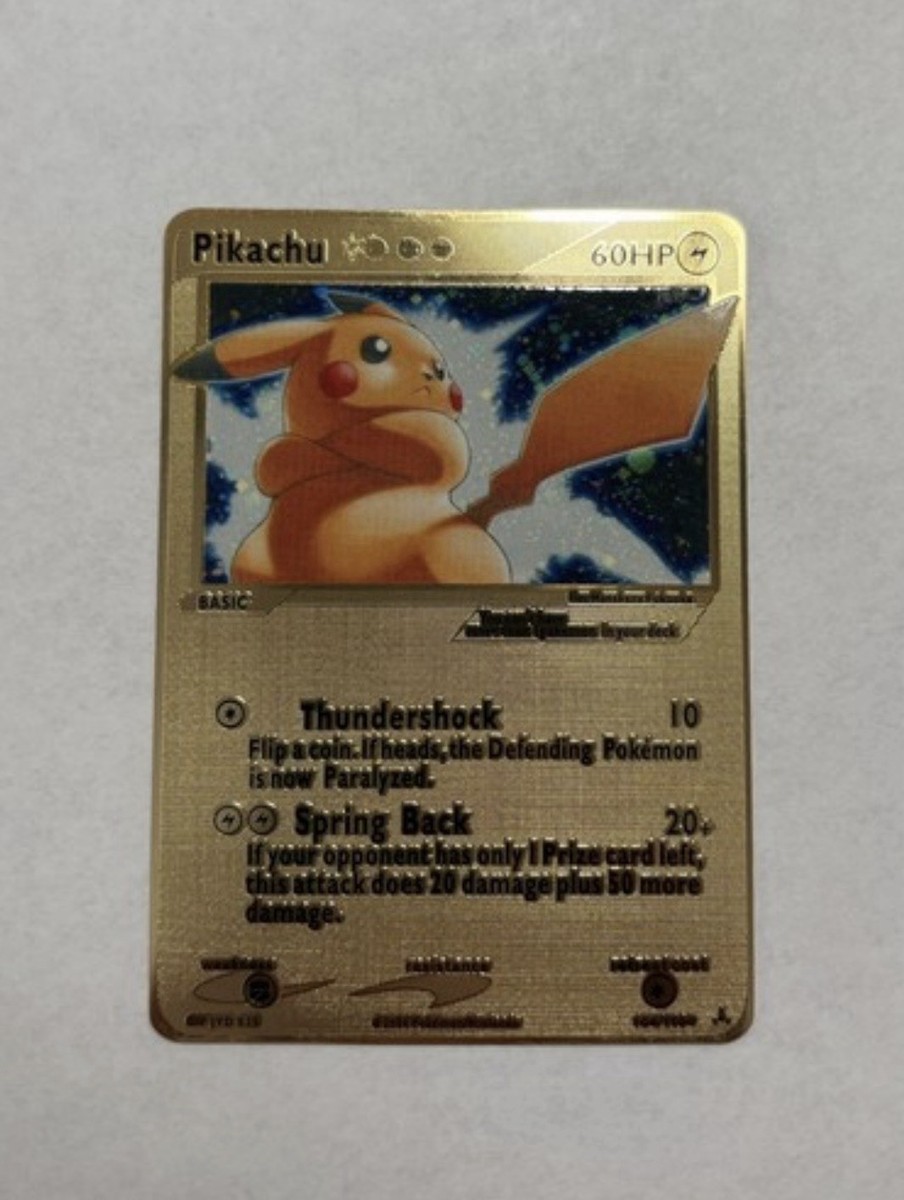 Gold Star Pikachu 104/110 60HP Hugh Quality Custom Fan Art Gold Metal Card NM | eBay Gold Star Pikachu 104/110 60HP Hugh Quality Custom Fan Art Gold Metal Card NM | eBay