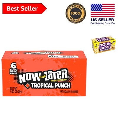 24 Count Tropical Punch Taffy Chews   Ideal for Snacks & Sweet Celebrations