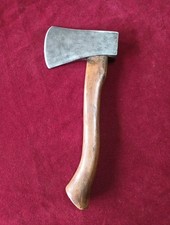 Vintage Forged Steel 1 1/2 Lb  Kindling Axe Polished Hickory Handle Sharp