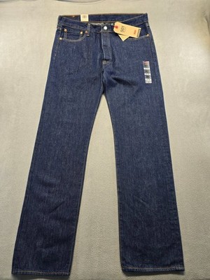 Levi's 501 Original Fit Men's Jeans 36x34 Dark Wash Blue Denim Everyday New