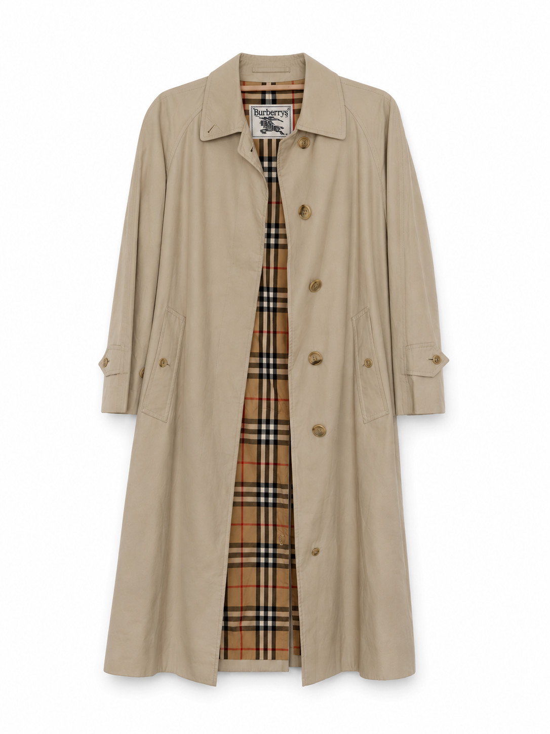 Trench Burberry Donna 40 IT - S Comfort Beige Crema Cotone Giubbotto Pre Owned