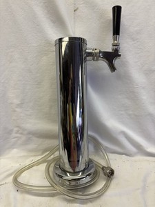 Single Tap Draft Beer Tower Stainless Steel Bar Pub Kegerator Chrome New OpenBox