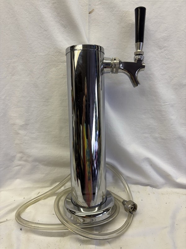 Single Tap Draft Beer Tower Stainless Steel Bar Pub Kegerator Chrome New OpenBox