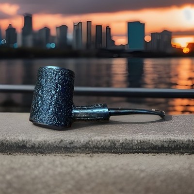 Caminetto Super Moustache 08-27 Hand Made Italy Estate Briar Pipe