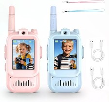 Kids Walkie Talkies 2 Pack Rechargeable with Clear Sound
