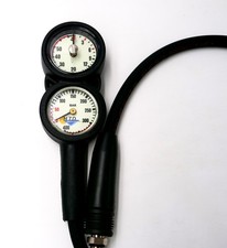 Zweier-Instrumentenkonsole Finimeter bis 400bar,Tiefenmesser bis 70m Durchmesser