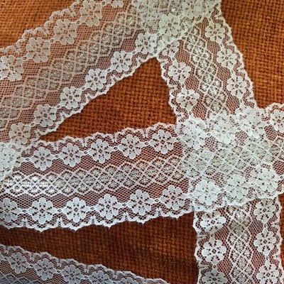 Spitzenborte weiß, silber Glanz Hochzeit Nähen Braut DIY Band 1M