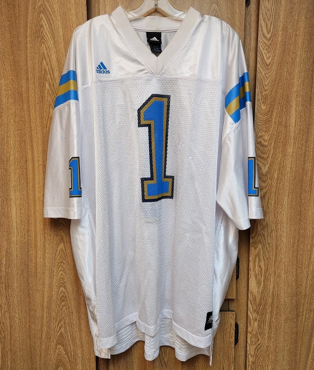 Adidas UCLA Football Jersey # 1 Mens Sz 3XL White Blue Gold | eBay
