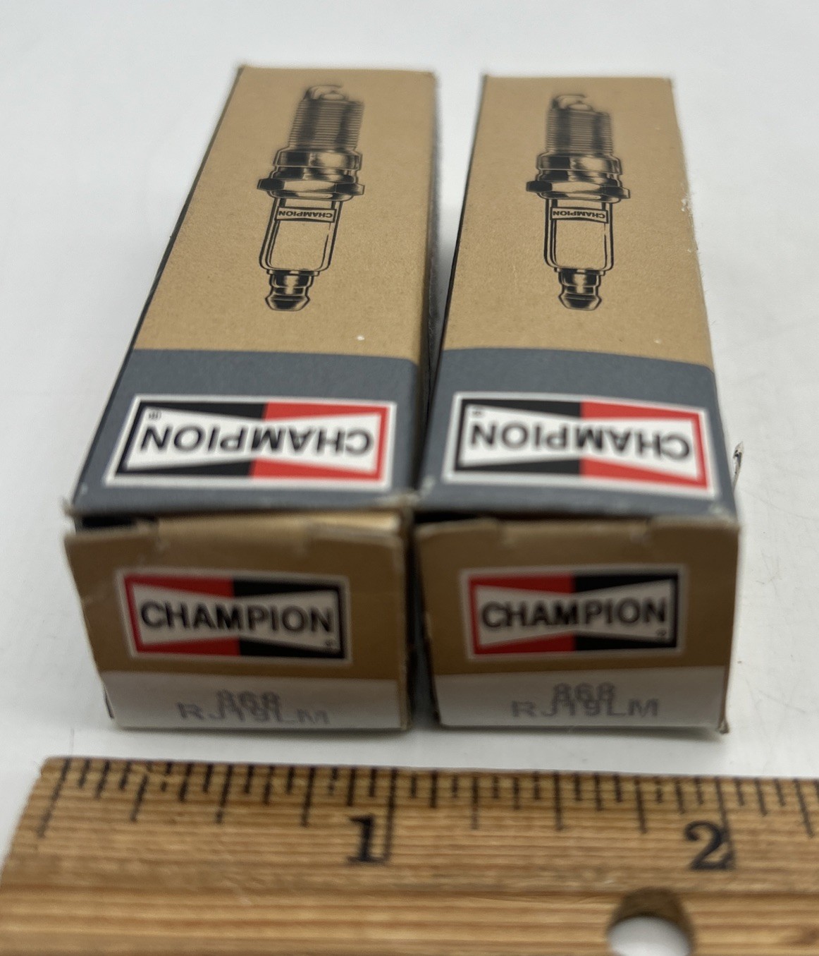 Champion 868 Copper Plus Spark Plug RJ19LM - Lot of 2 NOS