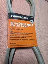 1 PowerCare Deck Drive Belt PCR6400 for select 50" Cub Cadet Ultima Zero Turns