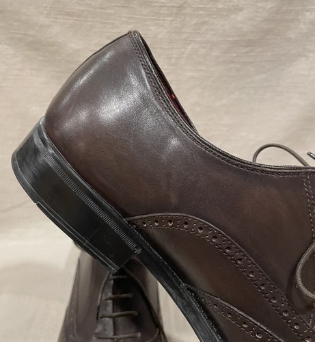 BARRETT Oxford Dark Brown Leather Full Brogue Wingtip Dress Shoes Men’s Sz 10.5 - Picture 12 of 18