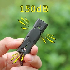 150DB High-Frequency Survival Whistle High Decibel Double Tube Steel Rescue Tool