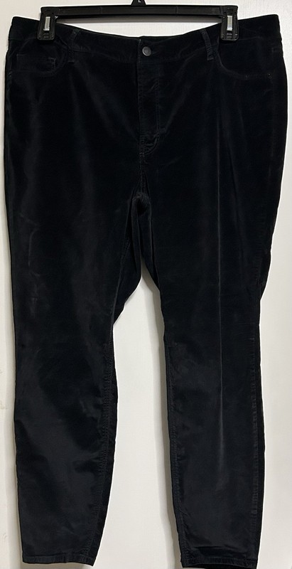 Women’s Pants Size 20/ OLD NAVY/ Black Velvet Material, Great Deal Fast Ship!