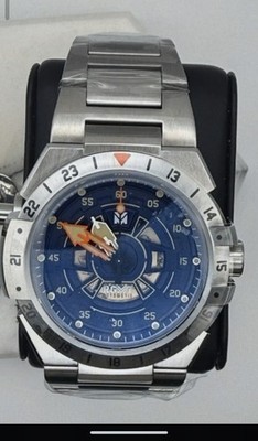 RGMT Men's Automatic Mech 200m Blue Dial Date Stainless Steel Bracelet 100mm