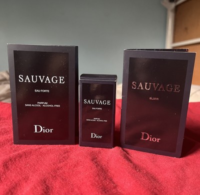 dior sauvage eau forte 10 ml & dior sauvage elixir & forte 1 ml 