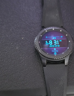 Samsung Gear S3 Frontier Smartwatch Black Silicone Band GPS Android iOS