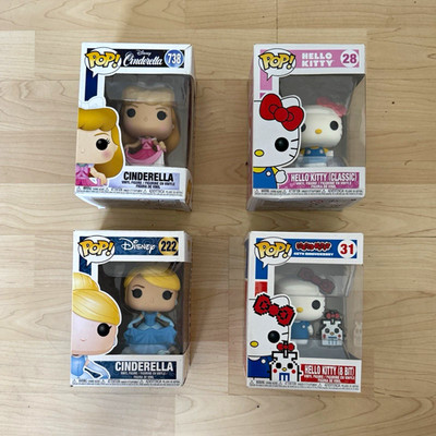 Funko Pop! Disney Vinylfiguren Set Cinderella & Hello Kitty 4er Pack in OVP