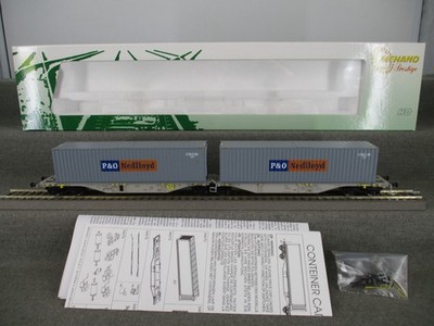 MEHANO Spur H0 55511 Doppelcontainerwagen P&O Nedlloyd 2 Container in OVP