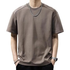 Casual Mens Short Sleeve T Shirt Summer Breathable Streetwear Loose Fit Tops