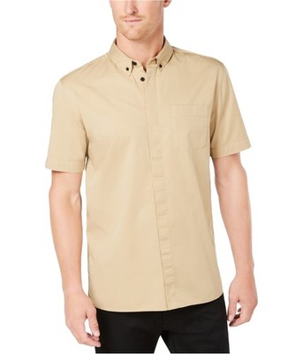 DKNY Mens Twill Button Up Shirt