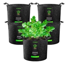 VIVOSUN 5-Pack 5 Gallon Grow Bags Heavy Duty Nonwoven Fabric Pots w/ Handles