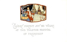 Yuletide Festival of Friendship, 176, Made in USA Postcard
