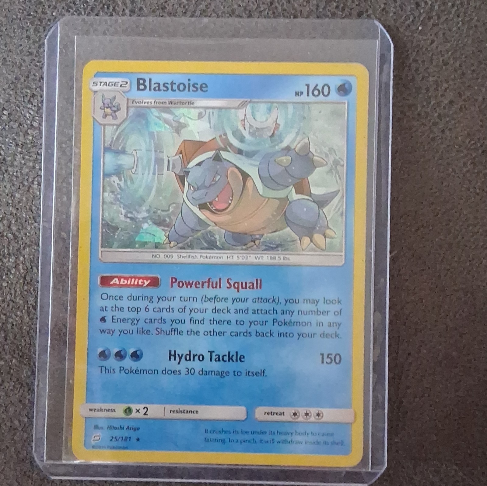 Blastoise 25/181 Pokemon Team Up Card Cracked Ice