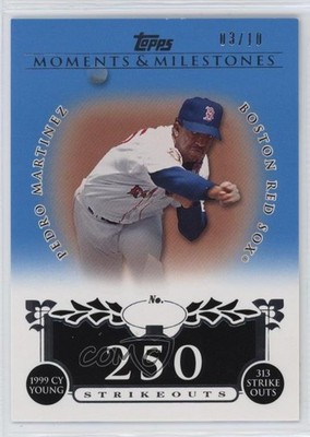 2008 Topps Moments & Milestones Blue 3/10 Pedro Martinez #141 HOF 17vi