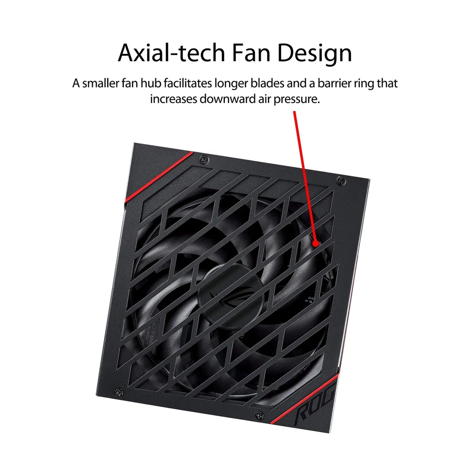 ROG Strix 850W Gold Power Supply 80 Plus Gold Dual Ball Fan 0dB Technology - Image 3 of 4