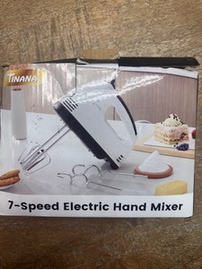 7 Speed Hand Mixer New White
