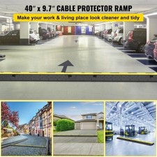 Cable Protector Ramp 4 Packs 2 Channels Speed Bump Hump Rubber Modular