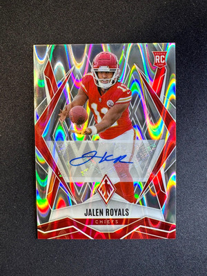 2025 Panini Phoenix Jalen Royals RC Auto Silver Lava #156 Chiefs Rookie #d 22/99