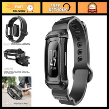 Rugged Protective Case  Replacement Bands for Fitbit Inspire  HR - Black TPU