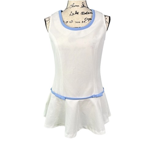 David Smith Tenniskleid Vintage 60er Gr. 10 weiß blau Mod Country Club Preppy - Bild 2 von 21