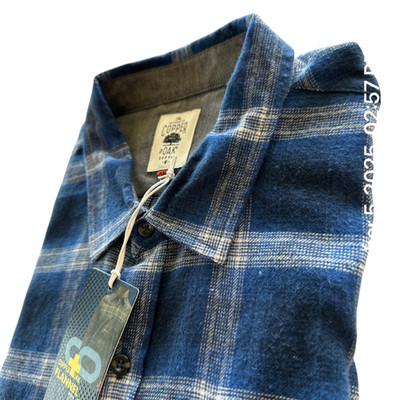 Copper Oak Flannel New Shirt Mens XXL Blue Bold Plaid Cotton Blend  LS