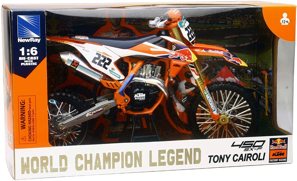 MOTO RED BULL KTM TONY CAIROLI N.222 1:6 - Immagine 2 di 2