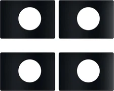 4PCS Door Knob Reinforcement Plate Black Door Lock Fixing Cover Filler Repair B