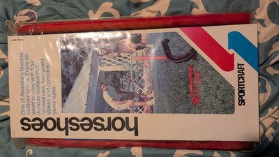 Vintage NOS Sportcraft Horseshoe Set complete sealed