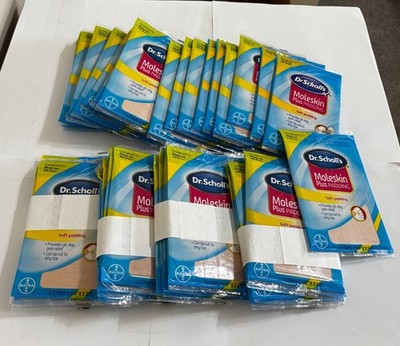 40 PACKS of Dr. Scholl's Moleskin Plus Padding 4 5/8'' X 3 3/8''-3 strips per pack