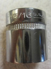 13/16" Indestro MINTY USA Super 3/8" dr 12 pt socket VTG 2726,chrome