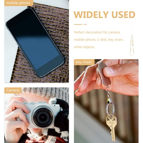 2 Pcs Handy Kette Perlenbesetztes Telefonarmband Handy-Schlüsselband - 第 9/12 張圖片